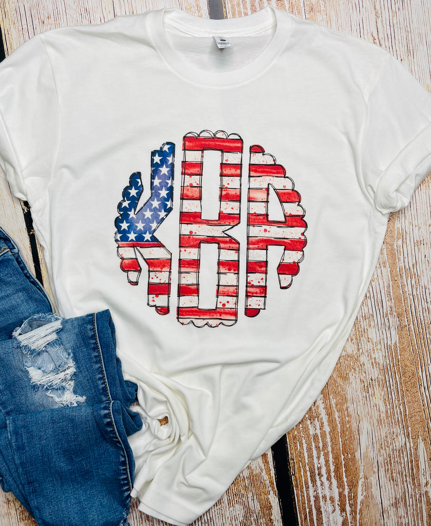 Stars and Stripes Monogram T-Shirt