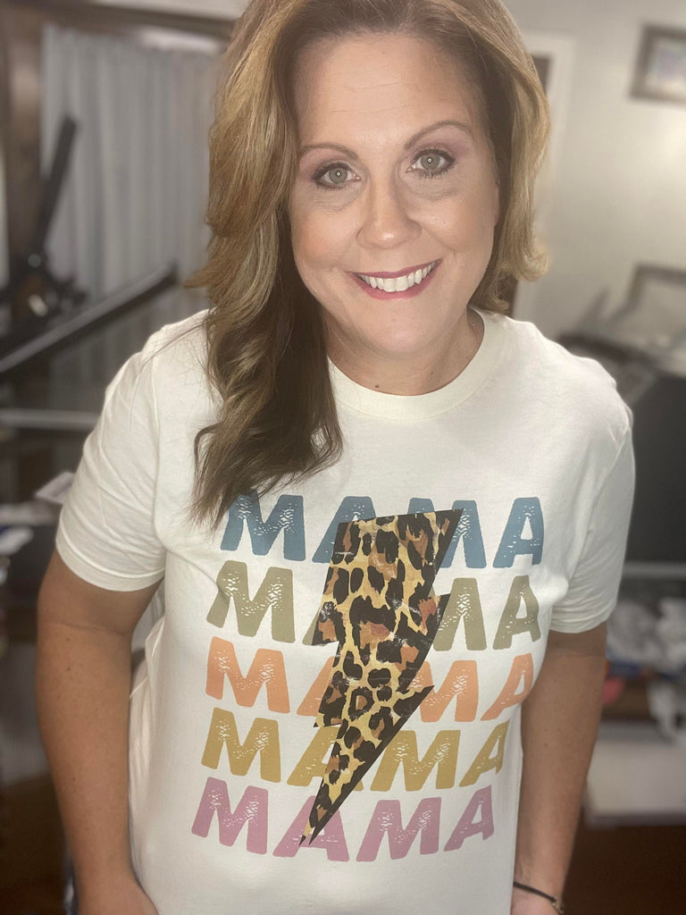 Leopard Lightning Mama Tee
