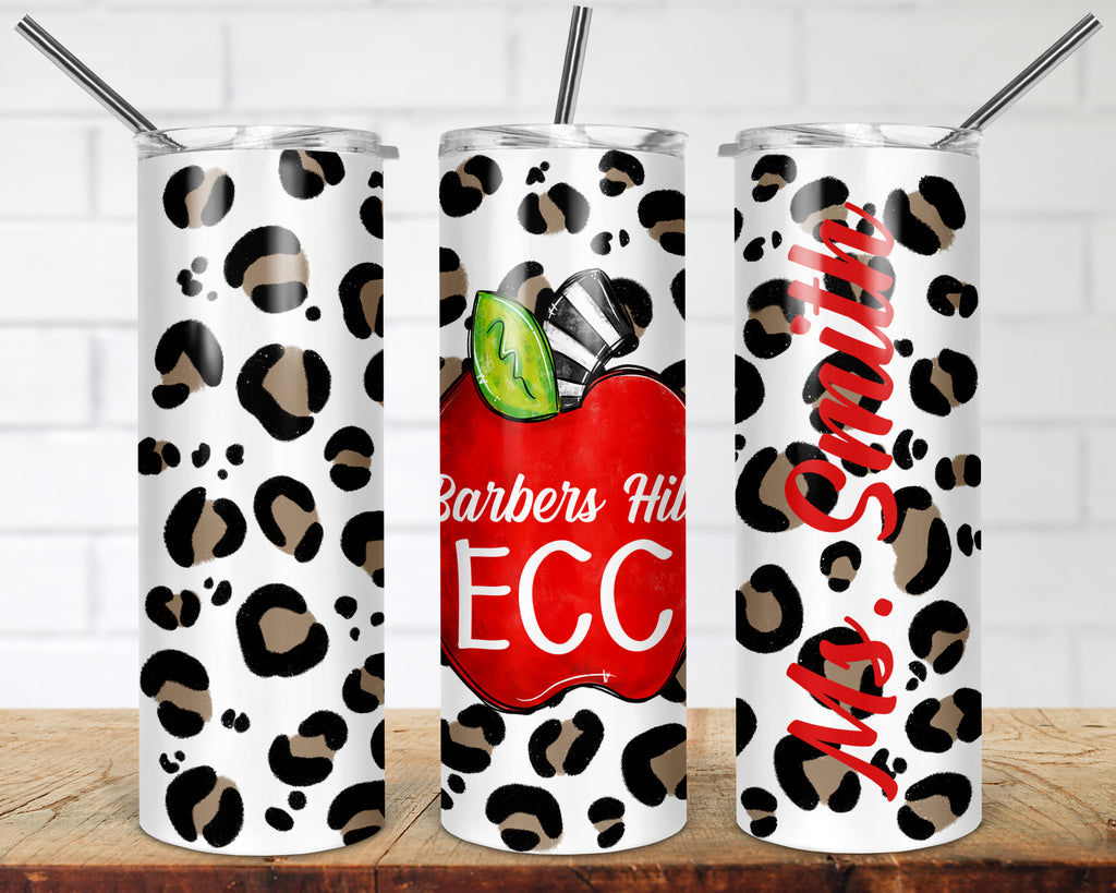 Apple and Leopard Personalized Tumbler