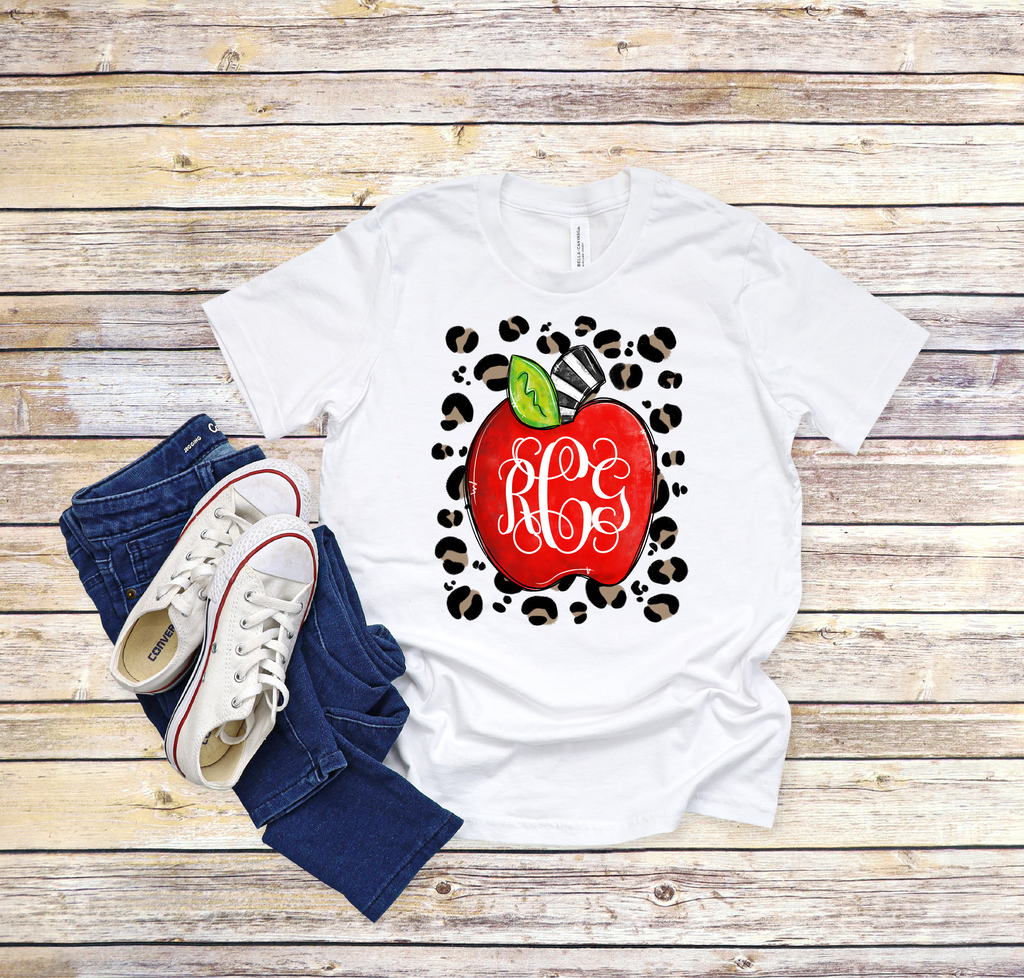 MONOGRAMMED Apple and Leopard