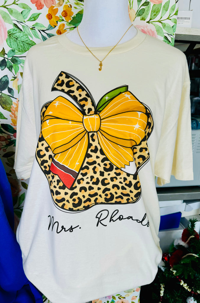 Leopard Apple T-Shirt Personalized