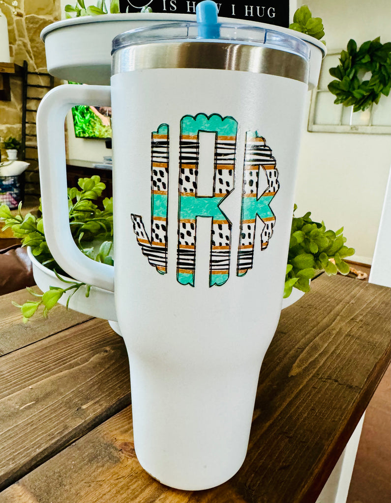 Monogram UV Stickers