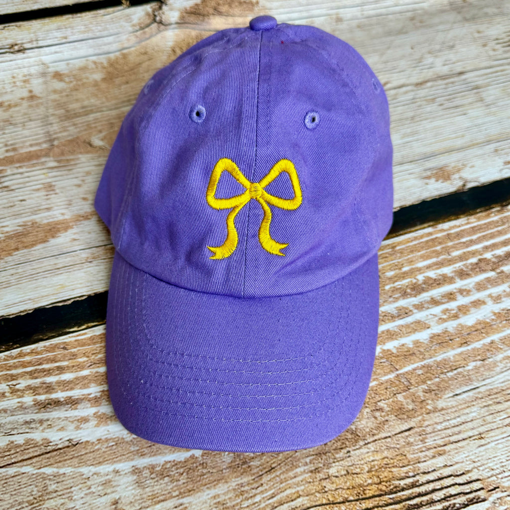 Baseball Hat Lavendar with yellow bow