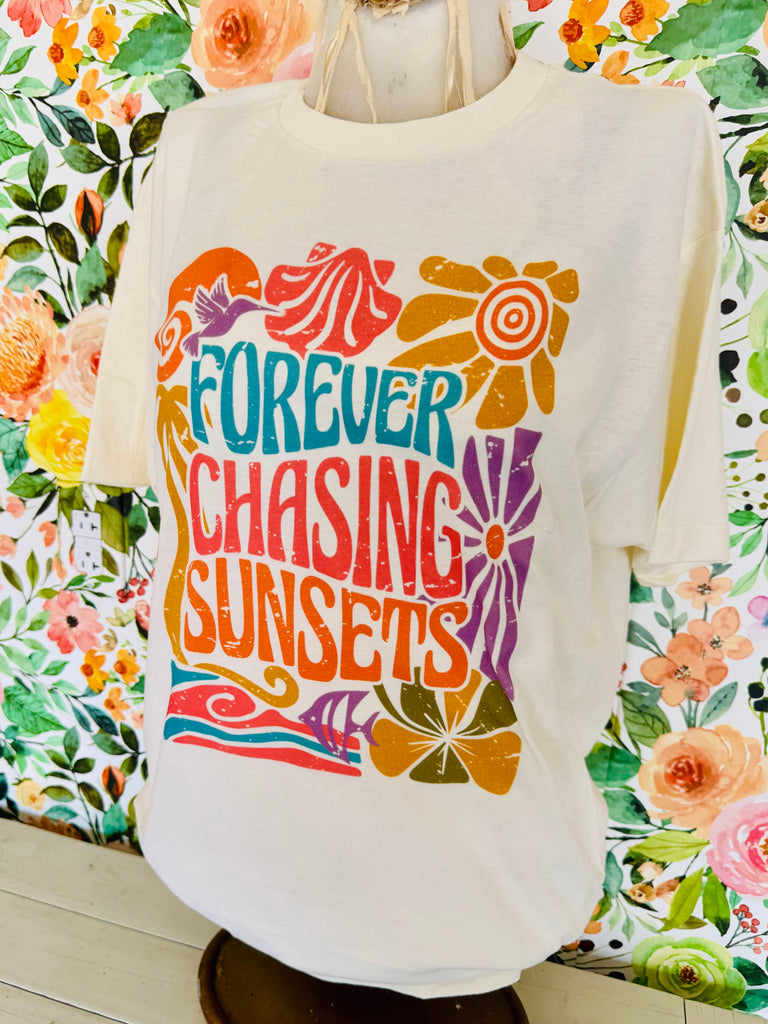 Forever Chasing Sunsets Tropical T-Shirt
