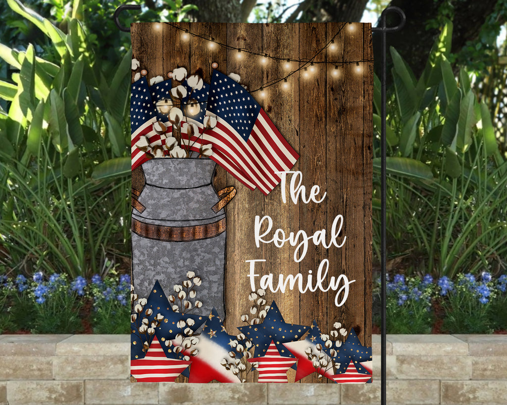 Stars Personalized Garden Flag