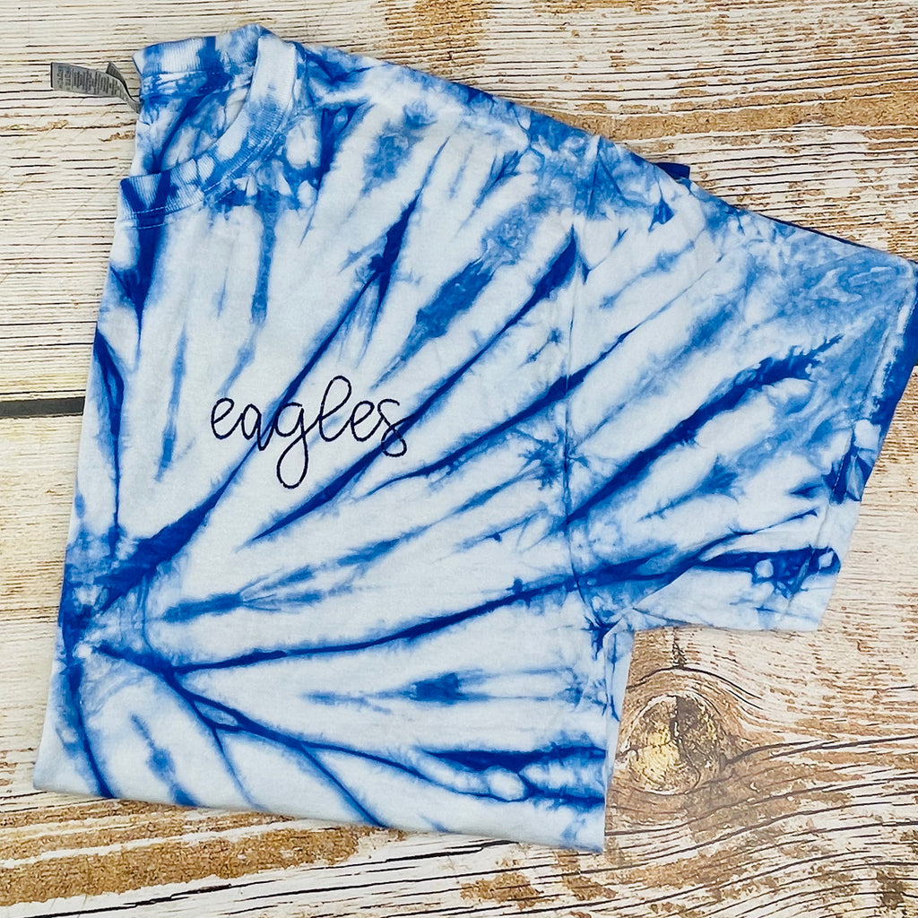 Royal Tie Dye Embroidery Eagles