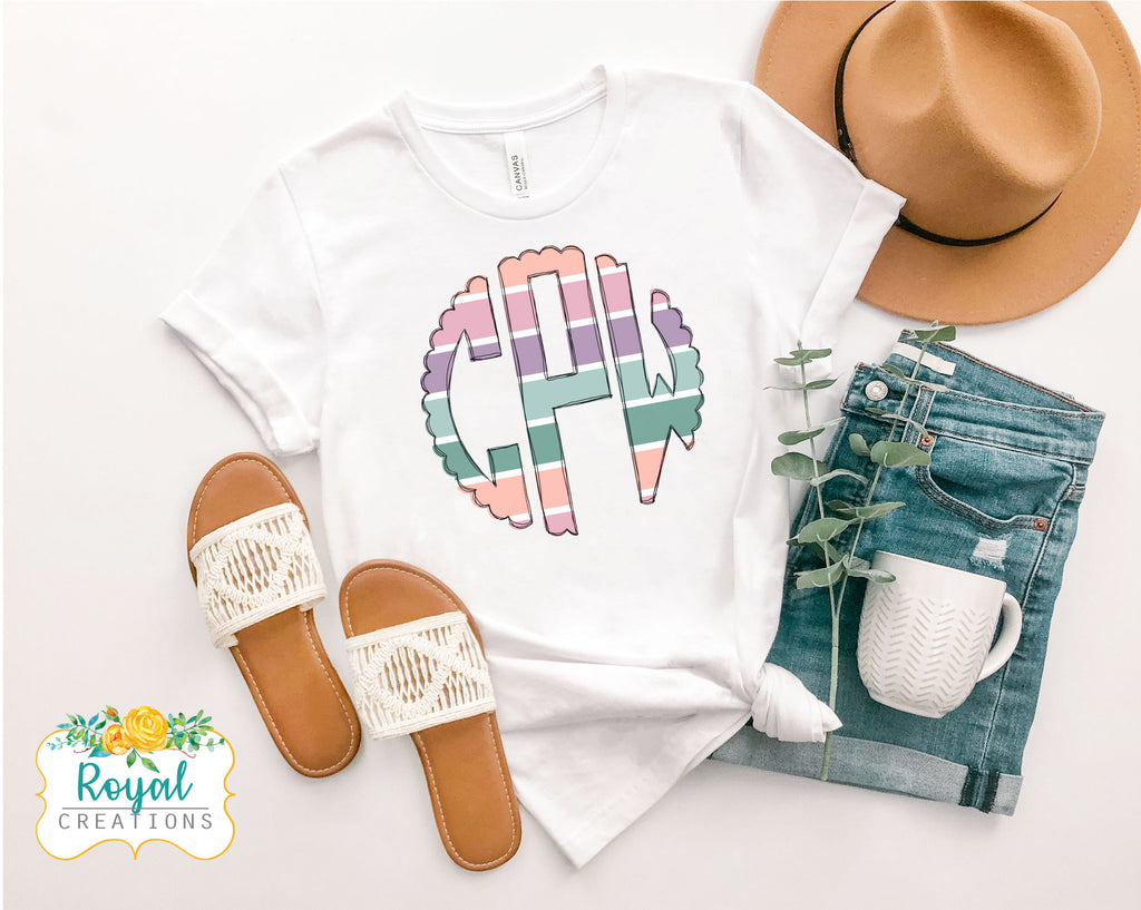 Spring Block Monogram T-Shirt