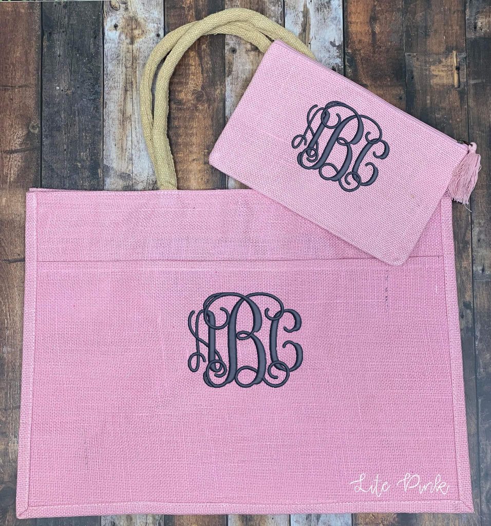 Jute Tote Bag - Personalized (Listing is for the tote only)
