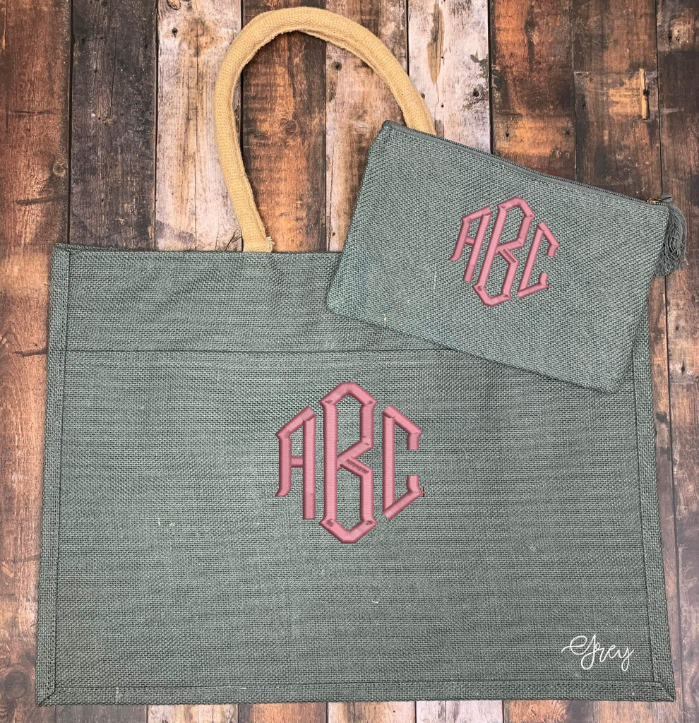 Jute Tote Bag - Personalized (Listing is for the tote only)