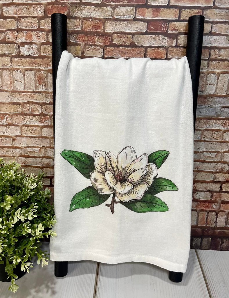 White Flower Towel