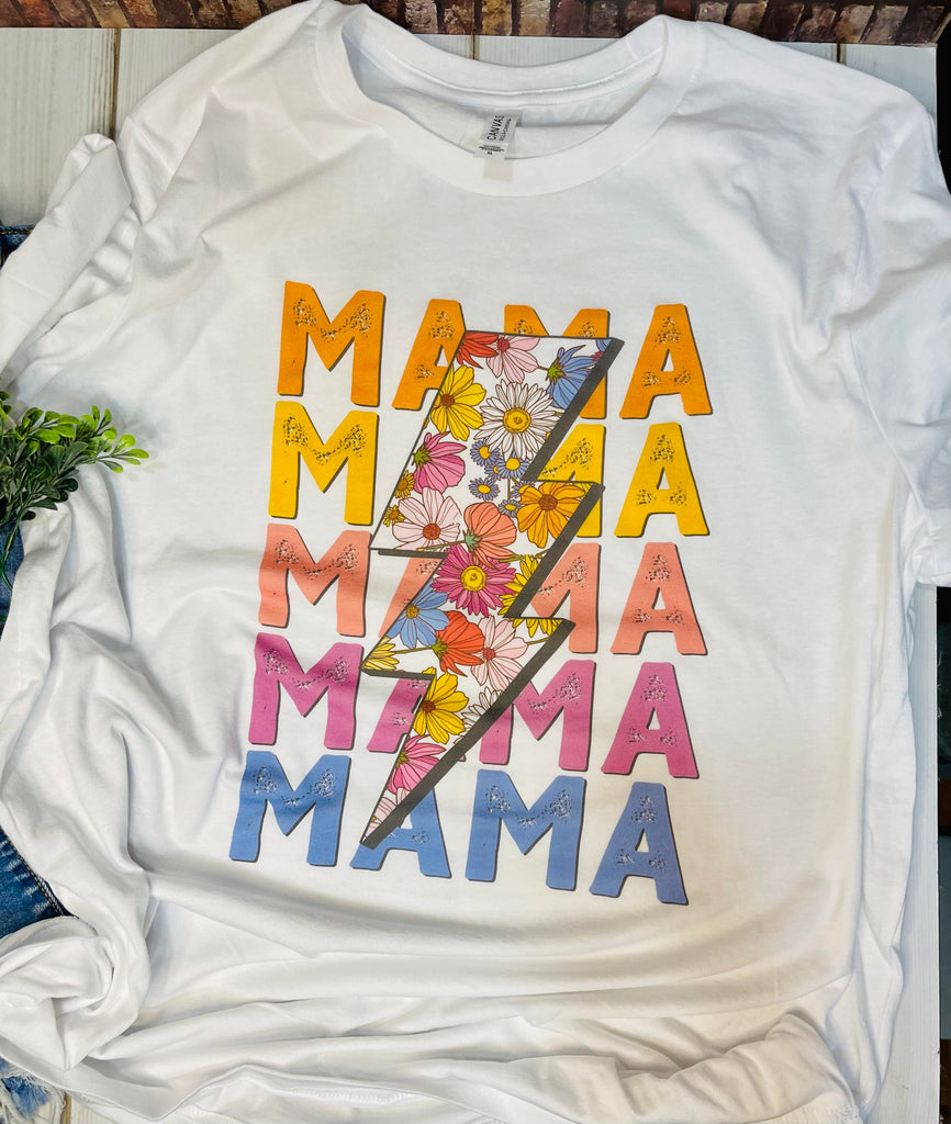 Flower Lightning Mama Tee