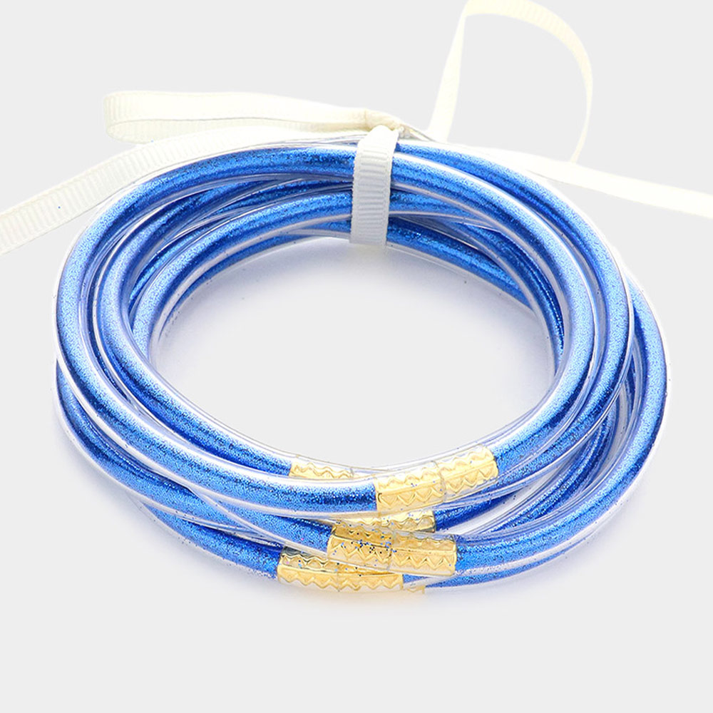 Glitter Jelly Tube Bangle Bracelets