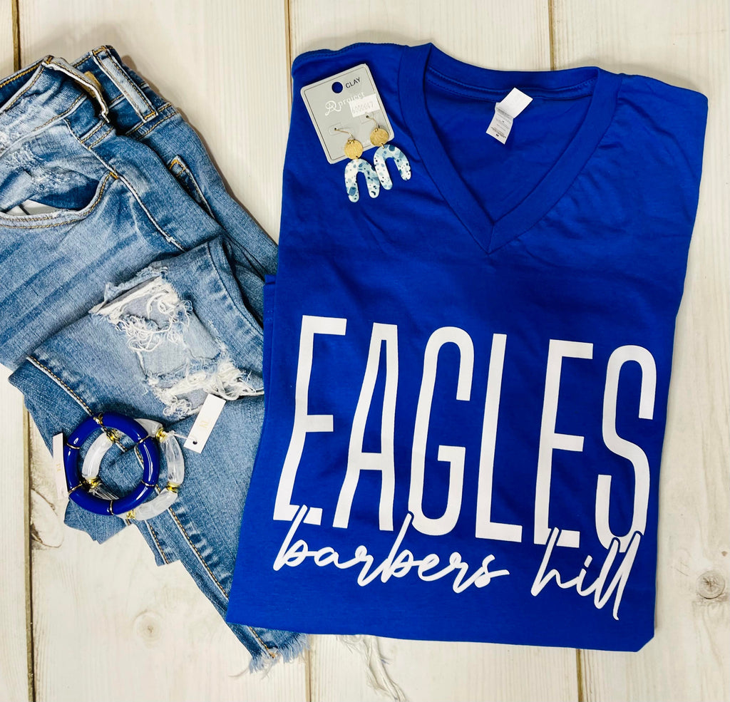 Barbers Hill Eagles V-Neck Unisex Tee
