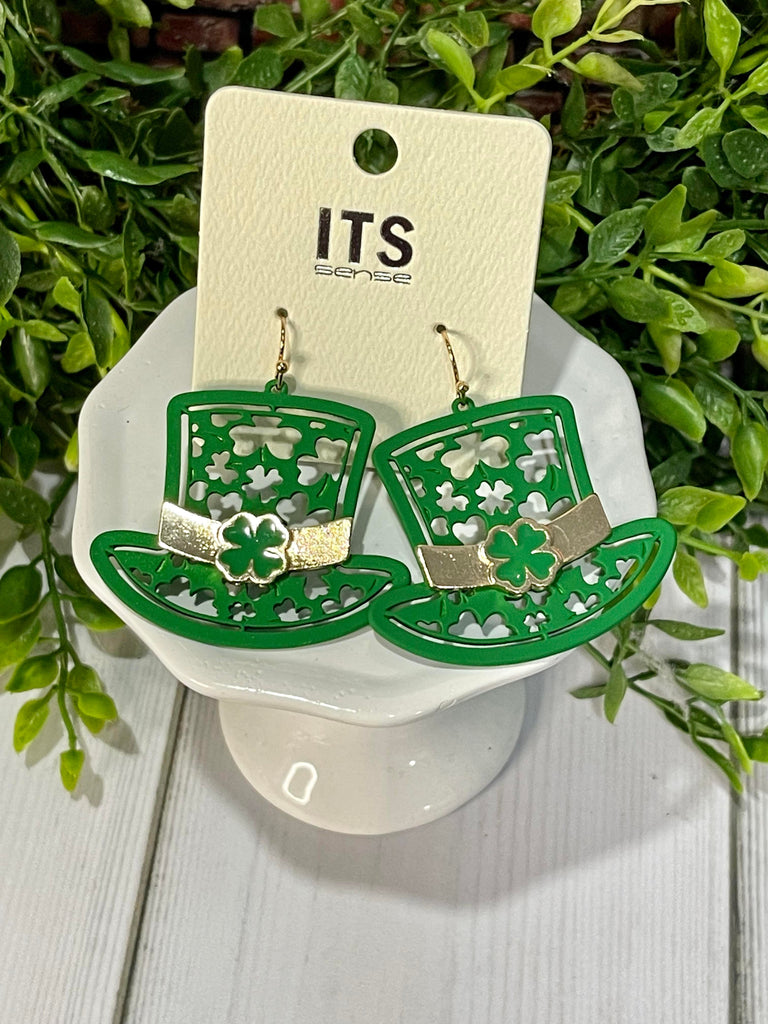 Lucky Irish Top Hat Earrings