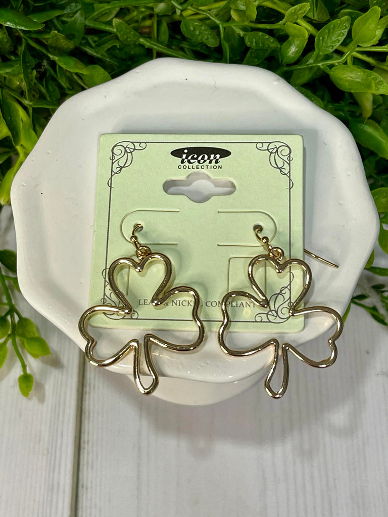 Gold Clover Earrings