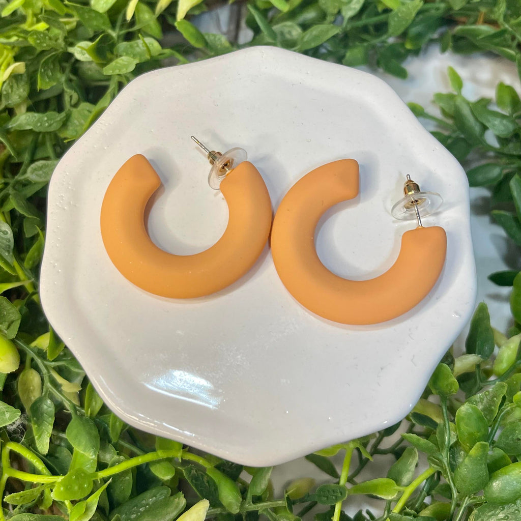 Orange Clay Earrings