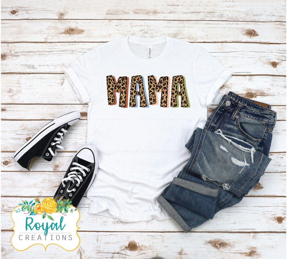 Leopard Mama & Teacher Tee