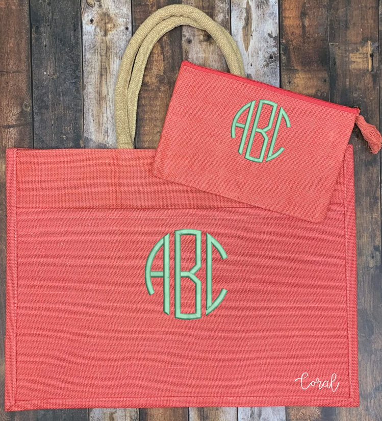 Jute Tote Bag - Personalized (Listing is for the tote only)