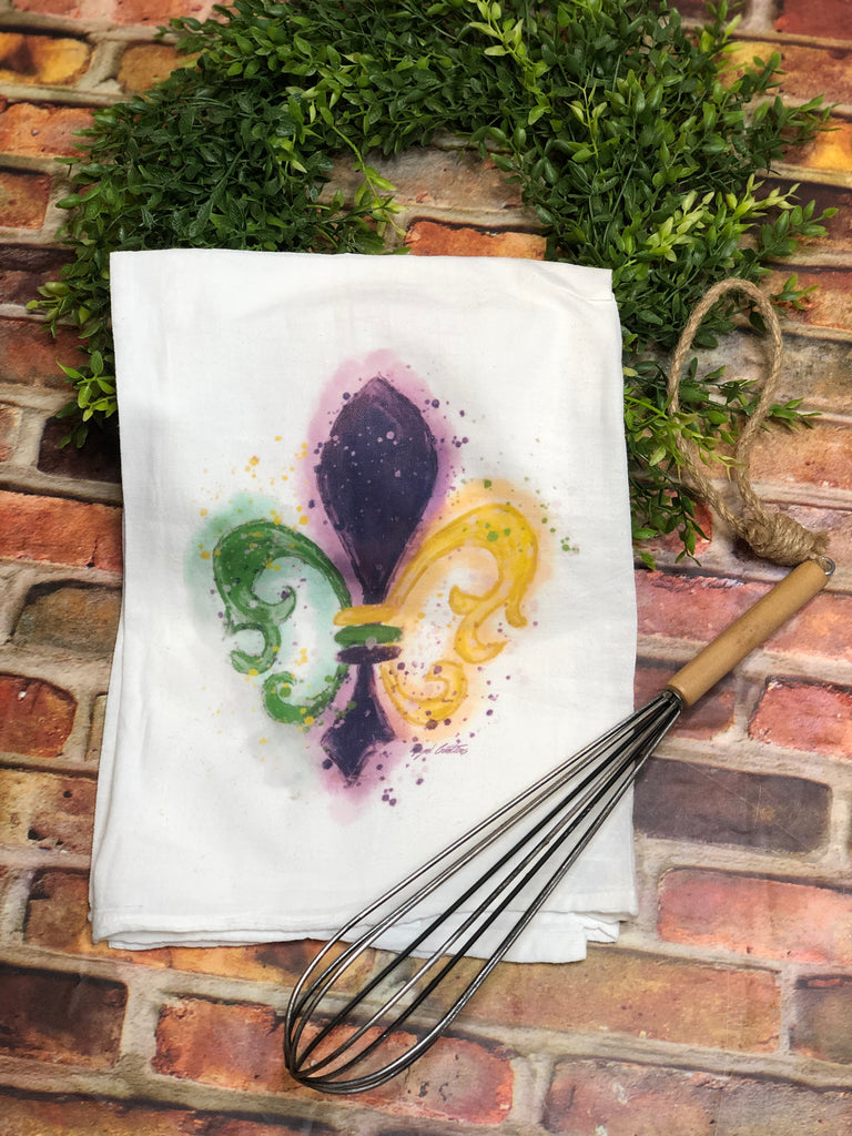 Mardi Gras Fleur De Lis Flour Sack Towel