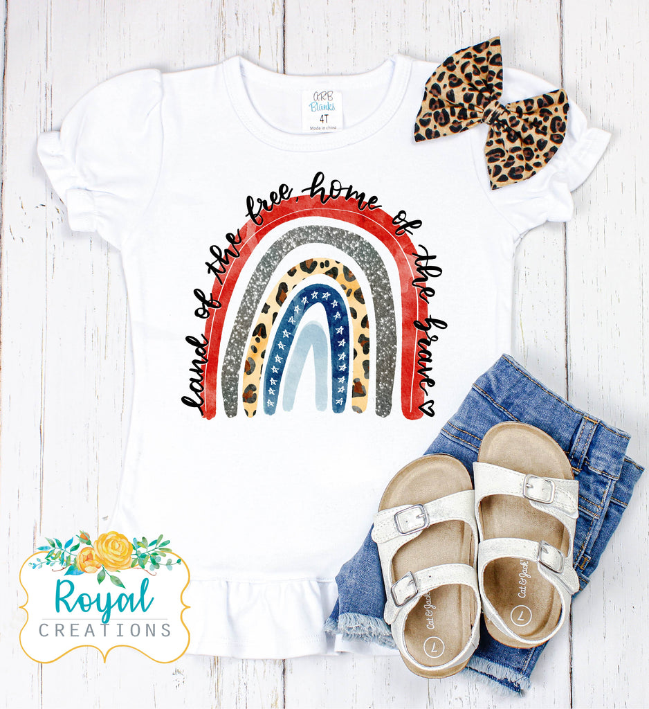 Leopard USA Rainbow - Personalized