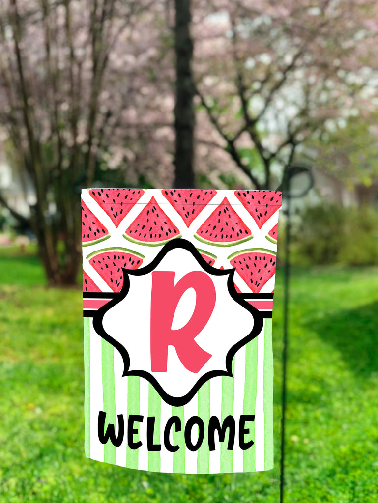 Watermelon Personalized Garden Flag