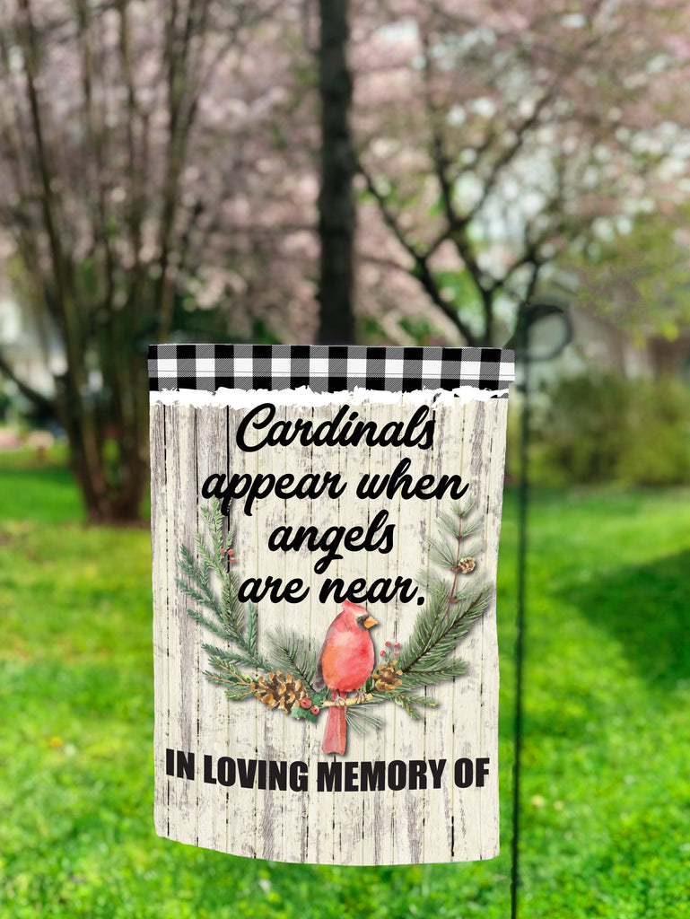 Cardinals  Personalized Garden Flag