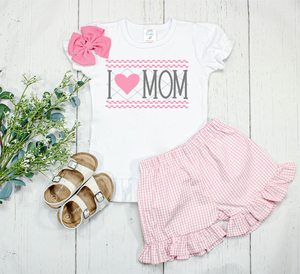 I Love MOM Pink
