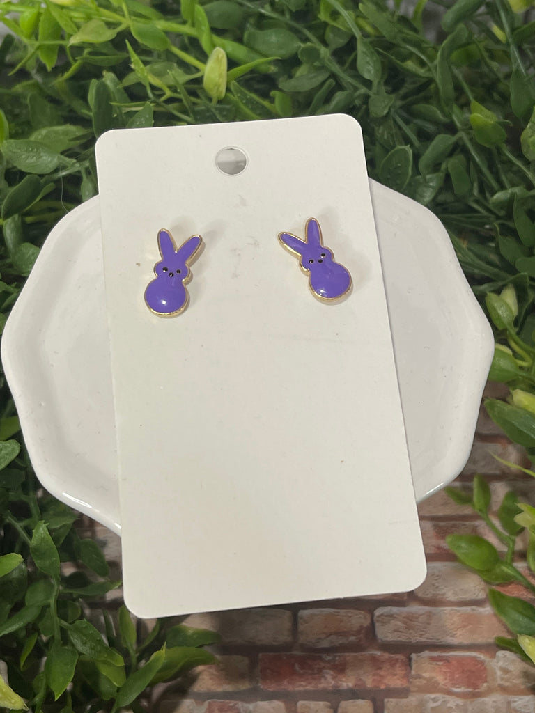 Purple Peep Stud Earrings