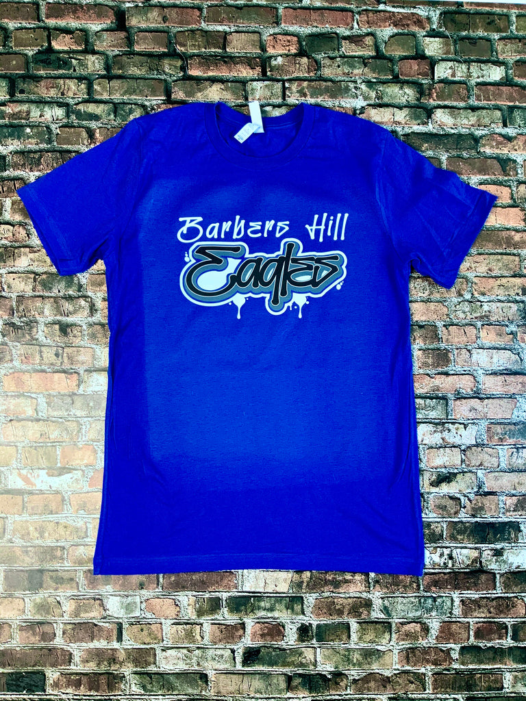 Graffiti blue eagle T-shirt
