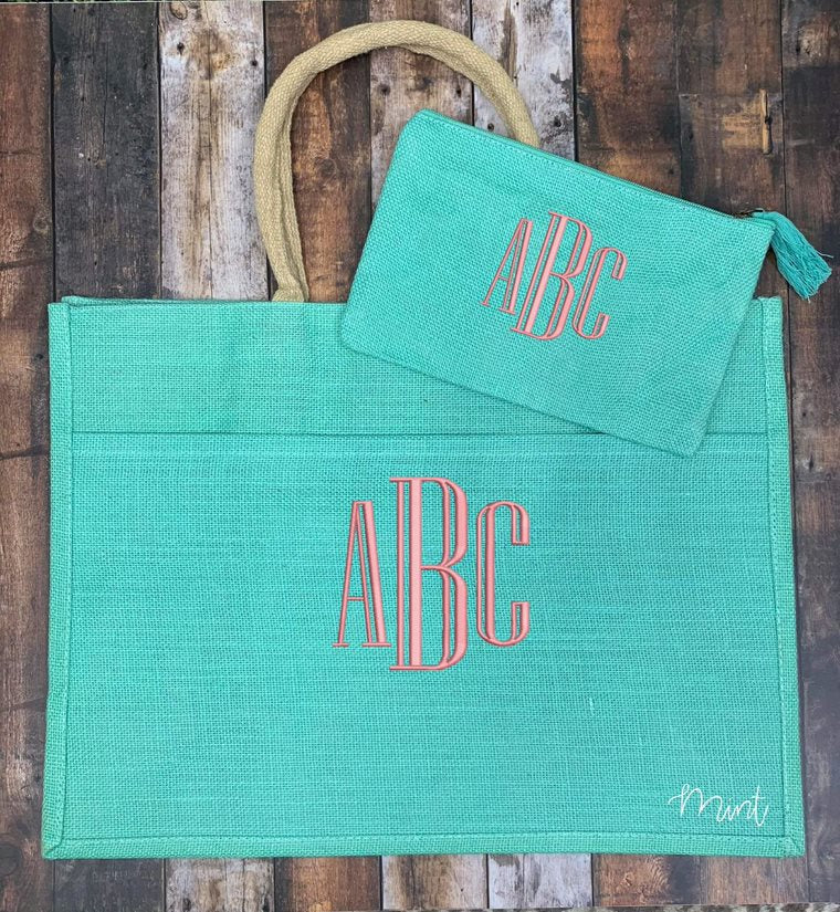 Jute Tote Bag - Personalized (Listing is for the tote only)