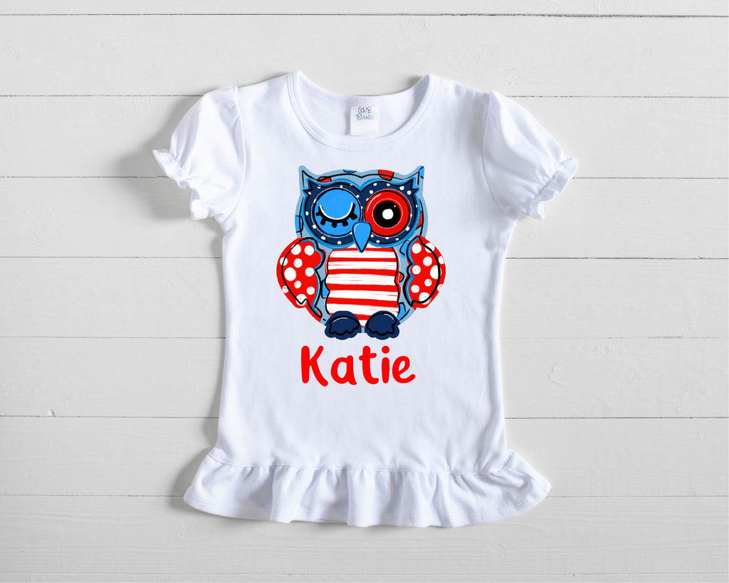 Red White and Blue Owl