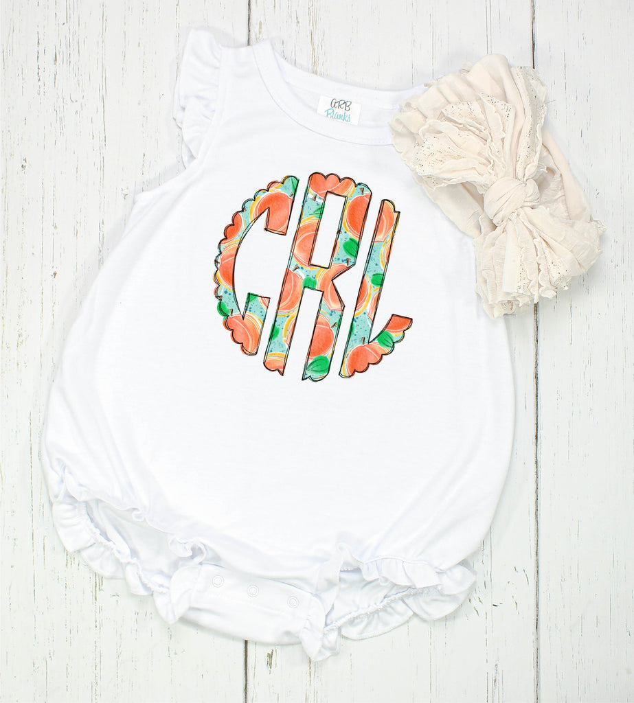 Peach Monogram - Personalized