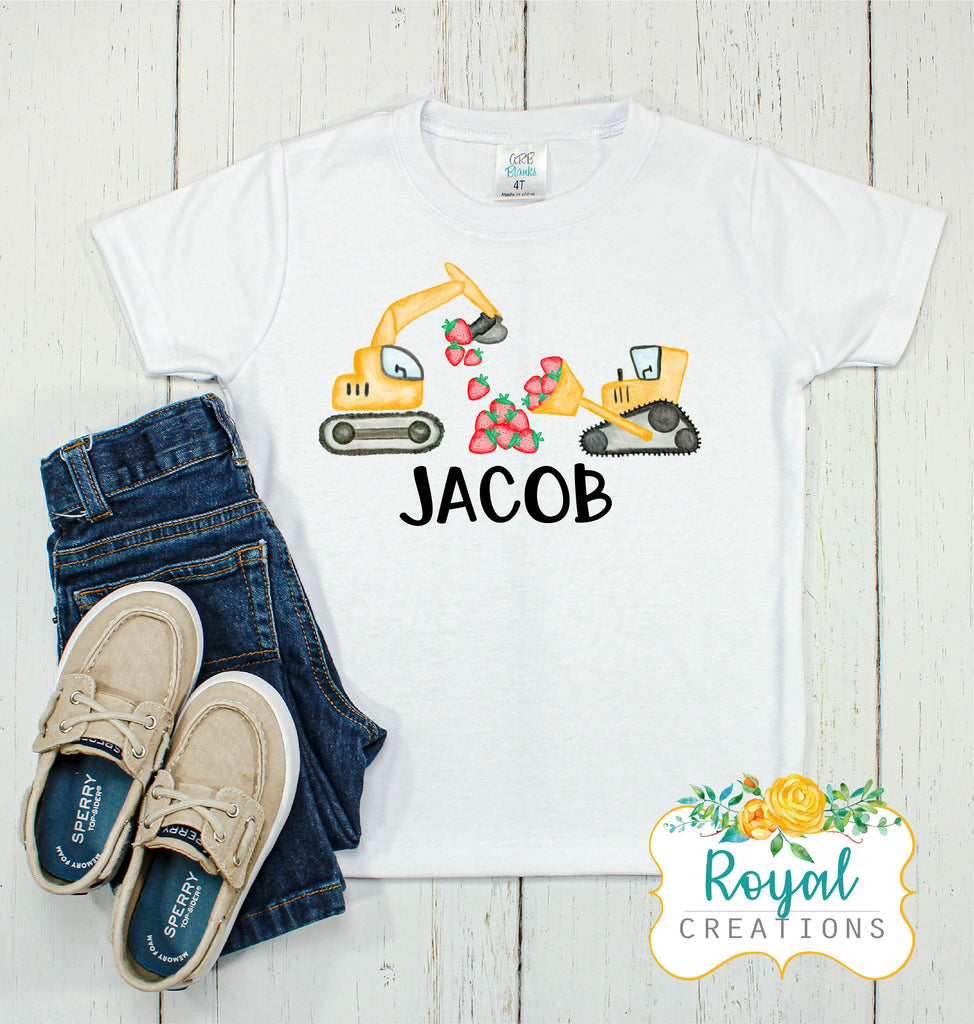 Strawberry Construction Shirt - Personalized