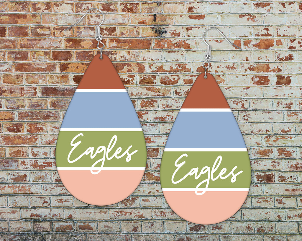 BH Eagles Earrings Boho Stripes